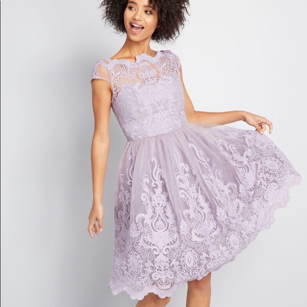 🚫SOLD🚫 NWT Chi Chi London Lace Lilac Dress 10